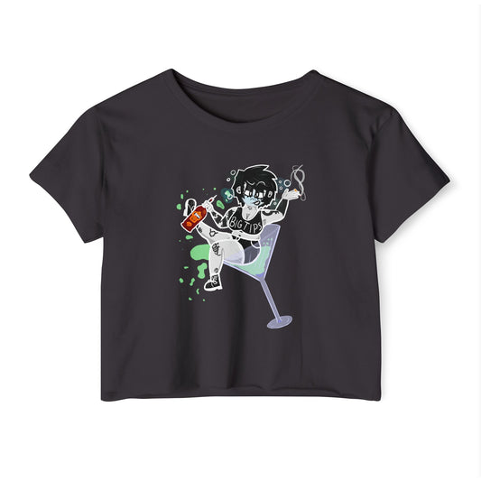 Snarky Bartender: Thorny Martini Crop Top